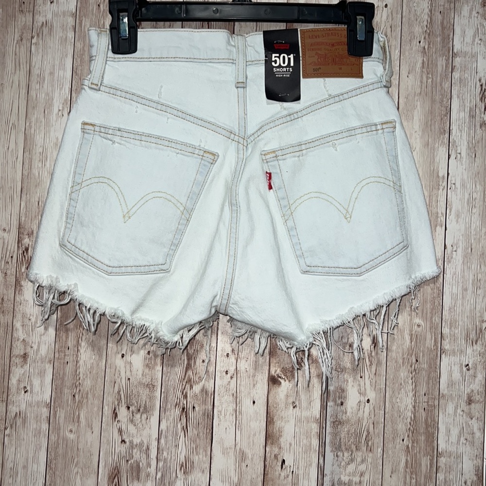 Levi’s 501 High Rise Distressed Shorts